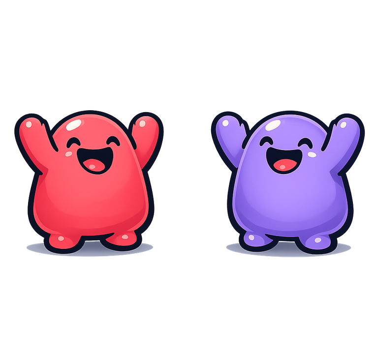 Two DuoLock mascots celebrating together